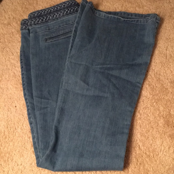New York & Company Jeans Braided Belt Flare Jeans Poshmark
